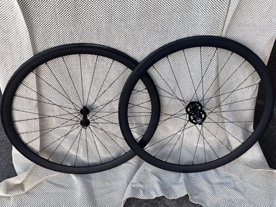 $550 • Buy Carbon Fiber Deep V Tubular Track Wheels Sealed Bearing Triple Butted Ultra Lite