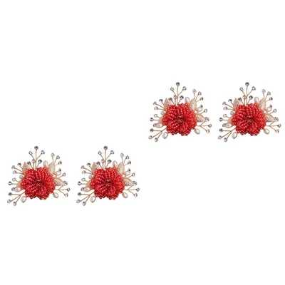 £20.54 • Buy  4 Pcs Shoe Clip Crystals Flower Clips Bridal Shoes Buckles Pearl