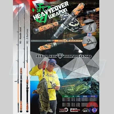 LEMAX BLACK DIAMOND BD-C 76HJ Jigging Boat Rod Casting Version 2.30m 30-250gr • $207