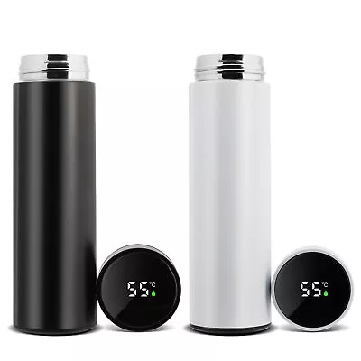 Water Bottle Smart Vacuum Insulated Flask LED Display Stainless Steel Travel Cup • £8.99