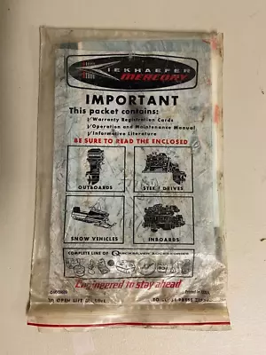 Kiekhaefer Mercury Merc 200 110 75 40 Outboard Owners Maintenance Manual Packet • $29.50