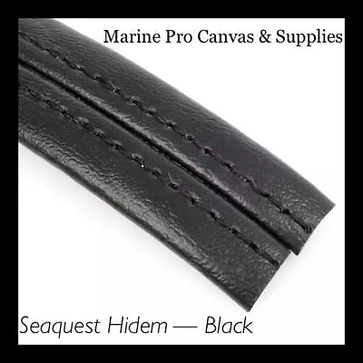 Seaquest Marine Hidem Vinyl Upholstery Trim By The Yard BLACK (Hides Staples) • $2.50