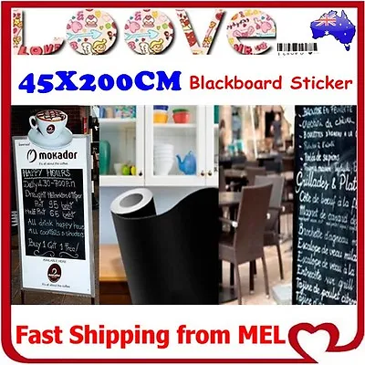 Blackboard Chalkboard Decal Vinyl Wall Sticker Sign Display Paper Shop Menu Home • $8.95