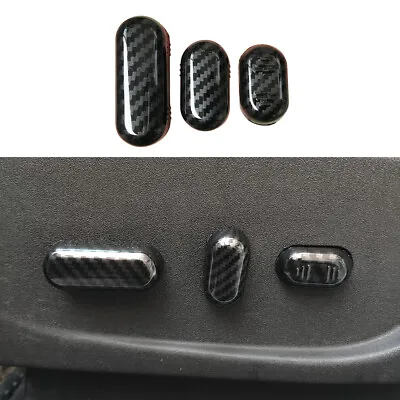 Carbon Fiber Color Seat Adjust Button Trim For Ford F-150 F-350 F-450 2011-2014 • $16.14