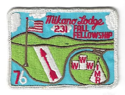 Bsa Oa Lodge 231 Mikano 1976 Fall Fellowship Event Patch • $4.95