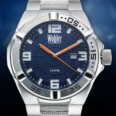 Wohler - Crusius Stainless Steel Mens Watch 10ATM / RETAILS AT $975.00 • $249.95