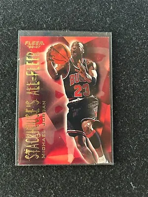 96-97 Fleer Michael Jordan Stackhouse's All-Fleer Insert #4 Of 12 Bulls • $8.99