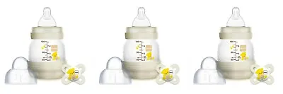 Mam Baby Easy Start Anti-Colic Bottle 4.5 Oz + Starter Pacifier Unisex - 3 PACK • $12.99