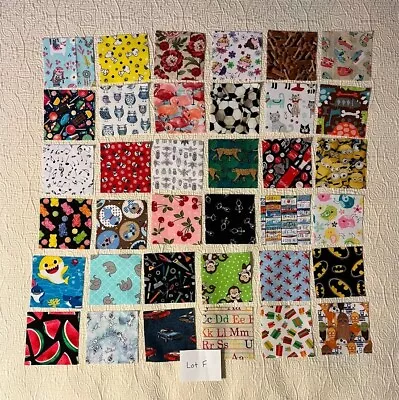 I Spy Quilt Squares - 36 Rotary Cut 5  X 5  Cotton Squares Lot F • $10