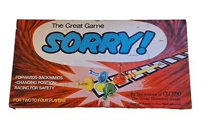 Vintage 1969 Sorry Board Game By The Makers Of Cluedo Waddingtons • £25