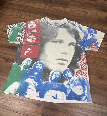 Jim Morrison T Shirt Large Vintage 90s The Doors All Over Print Rock Music • $249.99