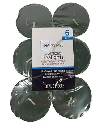 Mainstays Oversized Tealight Candles 6 Pack Green • $9.29