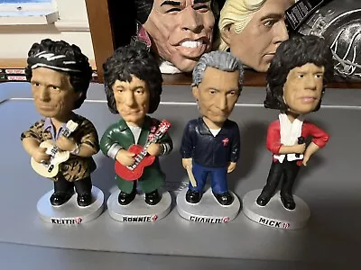 Rolling Stones Bobbleheads Mick Jagger Keith Richards Charlie Watts Ronnie Wood • $350