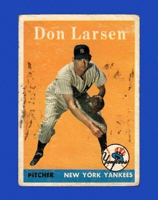 1958 Topps Set-Break #161 Don Larsen LOW GRADE (crease) *GMCARDS* • $0.79