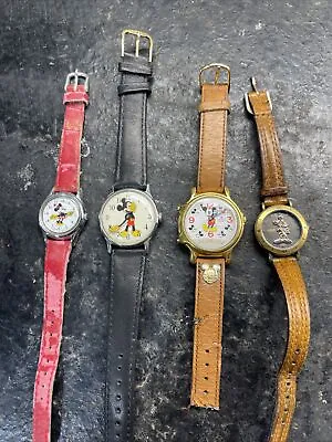 Disney Mickey Minnie Mouse Watch Set Of 4 In Lot • $20