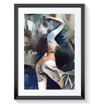 Sexy Girl Woman Abstract Picture Frame Or Poster Print Bedroom Wall Art A3 A4 A5 • £12.99