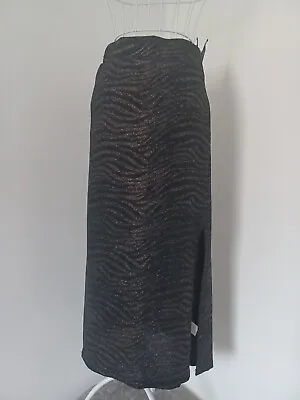 Size 16 Elasticated Zebra Print Long Skirt By  QED London • £4