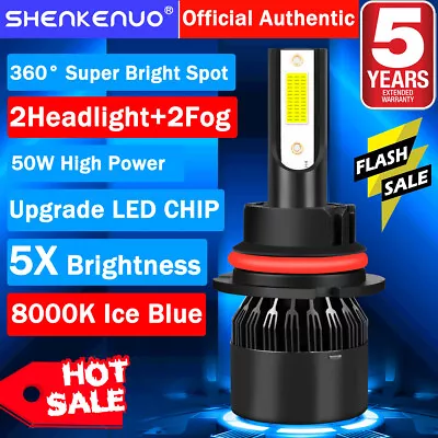 For Lincoln Navigator 1998 1999 2000 2001 2002 4pc LED Headlight Fog Light Bulbs • $25.40