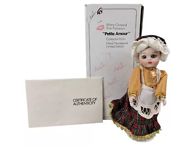 Vtg Marie Osmond Mrs Claus Porcelain Doll Petite Amour Series COA Christmas • $12.97