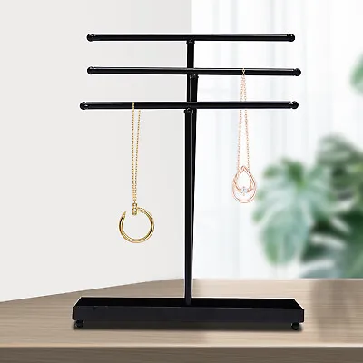 £13 • Buy 3 Tier Jewelry Storage Stand Necklace Earring Ring Holder Display Organizer Rack