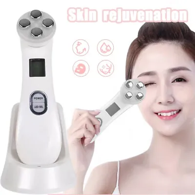 $38.49 • Buy 5 IN 1 Facial Beauty Skin Tightening Machine RF LED Light Photon Therapy Device