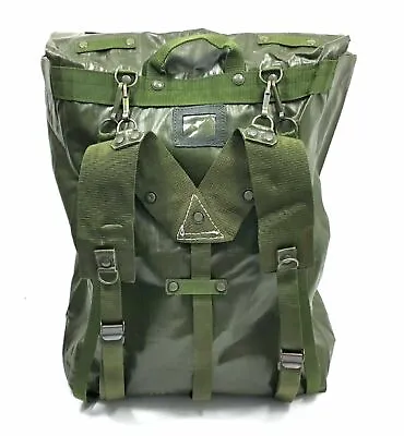 Czech Army Vintage Military Backpack Rubberized Surplus Od Green Pouch Bag Pack • $25