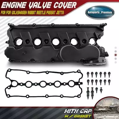 Engine Valve Cover With Gasket Bolts Cap For VW Passat Jetta Beetle Golf Rabbit • $55.99