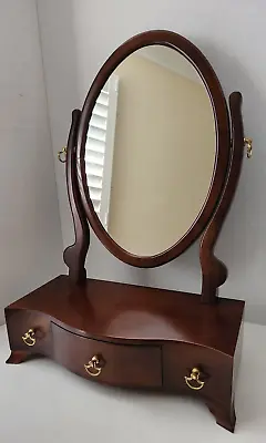 Vintage Bombay Company Solid Wood Dresser Vanity Shaving Table  Tilting Mirror • $129.99