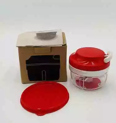 Tupperware Chop'n Prep Chef Red Mini Handheld Food Chopper Kitchen New • $33.20