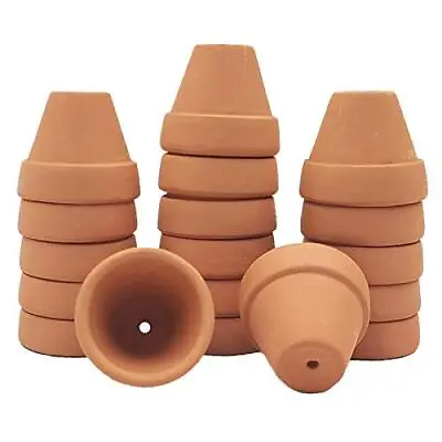 18 Pack 1.2 Inches Mini Terracotta Pots With Drainage Holes Nursery Planter • $12.73