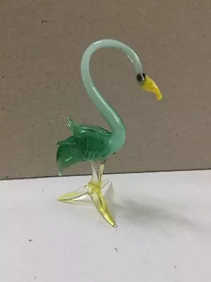 Murano GlassBimini GlassLauscha Glass:Glass Flamingo Bird FigureFlamingo Bird • £6.50