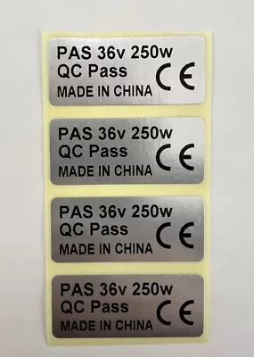 Ebike Motor Sticker 250w Electric Bike Label 4 Pack • £3.99