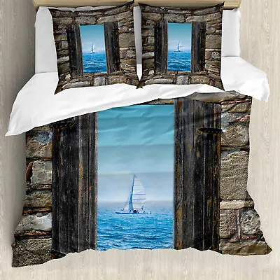 Nautical Duvet Cover Sailing Boat Idyllic • £32.99