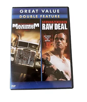 OOP Double Feature MAXIMUM OVERDRIVE / RAW DEAL Emilio Estevez - RARE- LIKE NEW • $13.99