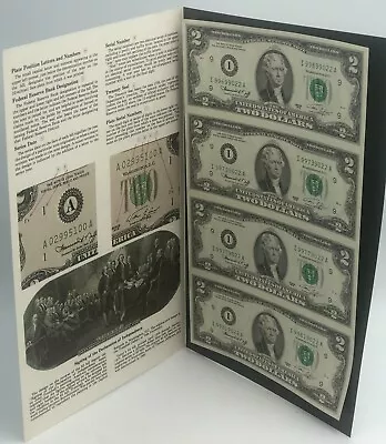 $2 Two Dollar UNCUT 4 NOTE! SHEET 1976 I Minneapolis Currency W/Mint Package • $59