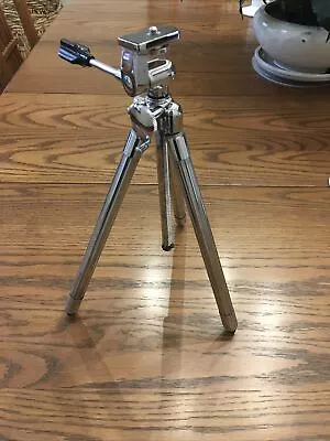 Vintage Mason Mini Metal Portable Adjustable Camera Tripod And Leather Case • $14.99