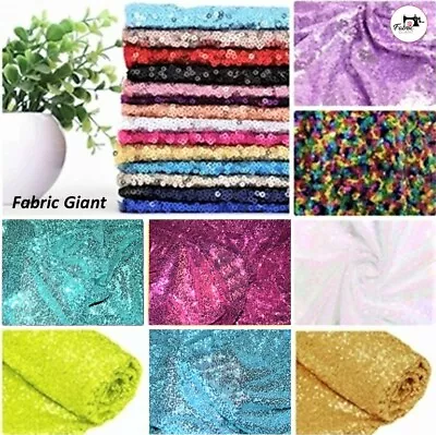 £4.95 • Buy Sequin Fabric Sparkly Shiny Bling Material Cloth 130cm Wide Sample 1, 1/2 Metre