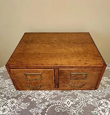 Antique Keystone Quarter Sawn Oak Desk Top Filling Cabinet Large • $265