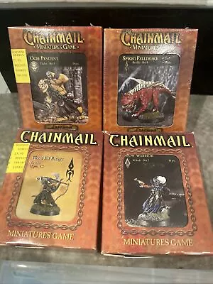 4 SEALED Dungeons And Dragons Chainmail Miniatures Orge /Felldrake/ Drow/ Ranger • $55