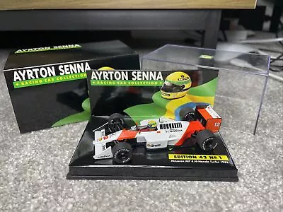 Minichamps Diecast 1/43 Ayrton Senna Collection Mclaren Mp4/4 1988 Grand Prix F1 • $31.11