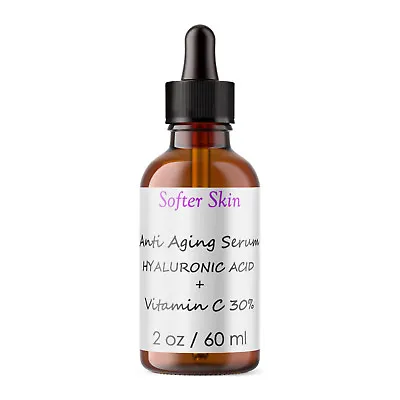 Pure Vitamin C Hyaluronic Acid Serum 30% For Face BEST Anti Aging 60 Ml • $8.99