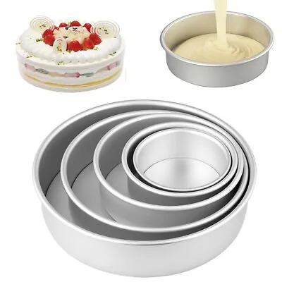 Aluminum Cake Pan(4 -12 Inch) Non-stick Leakproof Round Cake Pan Bakeware Bakin • £7.40