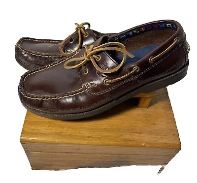 Timberland Earthkeepers Shoes Men’s 9.5 Brown Leather Loafers Boat 5230R • $25.30