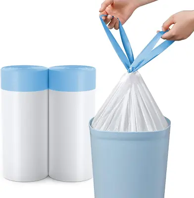 £8.19 • Buy 5l Bin Bags Small Bin Liner Clear Drawstring Trash Bags Pedal Waste Liners With