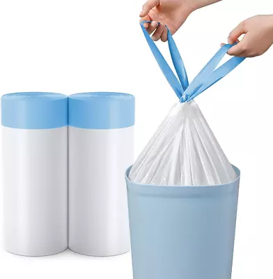 £8.19 • Buy 5l Bin Bags Small Bin Liner Clear Drawstring Trash Bags Pedal Waste Liners With