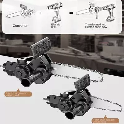 Drill To Electric Chainsaw Reciprocating Saw Hacksaw Conversion Head Kits • $34.12