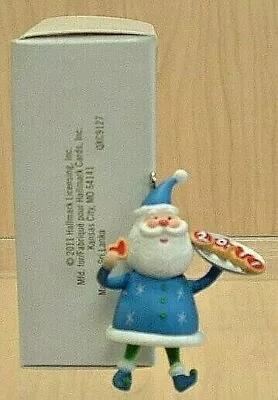 Hallmark Local Club Gift 2011 Miniature Ornament Repaint FESTIVE SANTA  • $6.88