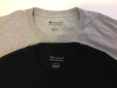 Champion Sportswear Men's Large Logo T Shirt Bundle (2) Gray + Black Short Sleev • $17.99