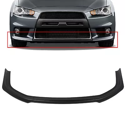 Front Bumper Lip Spoiler Fits 2008-2017 Mitsubishi Lancer EVO X 10 Matte Black • $66.99