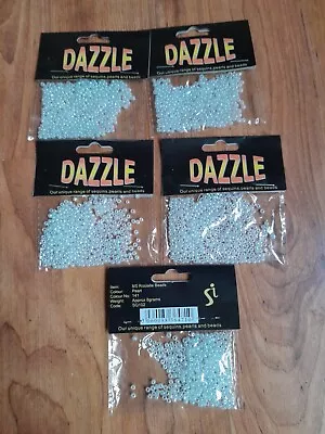 £2 • Buy Job Lot Bundle Pearl Rocialle Seed Beads Jewellery Making Decoration Card Craft